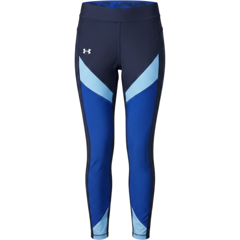 Under Armour HeatGear Compression Leggings Navy Blue Colorblock XS Bodycon